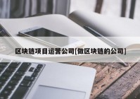 区块链项目运营公司[做区块链的公司]