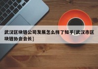 武汉区块链公司发展怎么样了知乎[武汉市区块链协会会长]